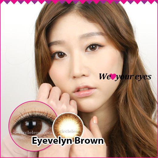 Eyevelyn Brown Contacts at e-circlelens.com